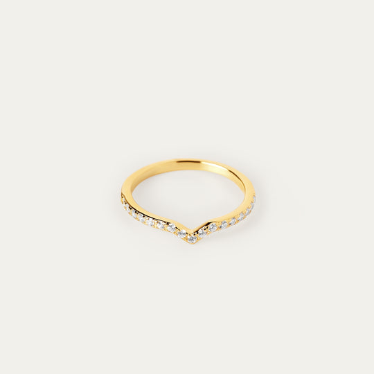 Nada For Her CZ Ring (18K Gold Vermeil, Size 6)