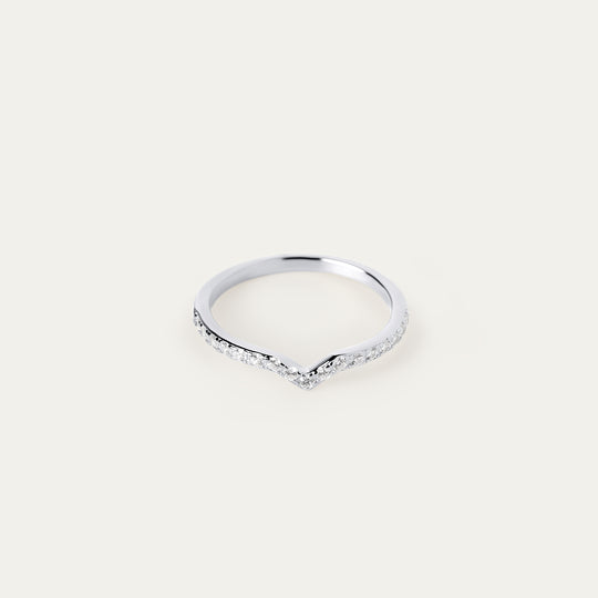 Nada For Her CZ Ring (925 Sterling Silver, Size 6)