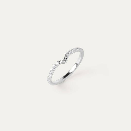 Nada For Her CZ Ring (925 Sterling Silver, Size 8)
