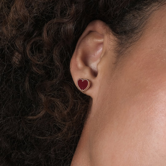 Naui Enamel Studs (18K Rose Gold Brass)
