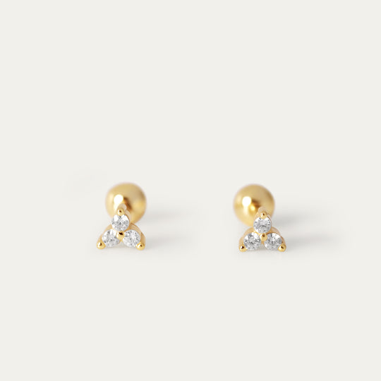 Nena CZ Studs (18K Gold Vermeil)