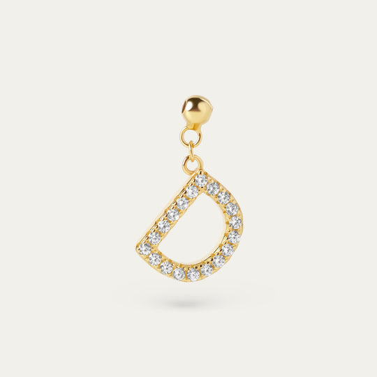 Onoma D CZ Charm (18K Gold Vermeil)