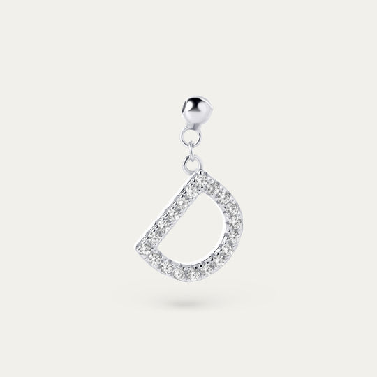 Onoma D CZ Charm (925 Sterling Silver)