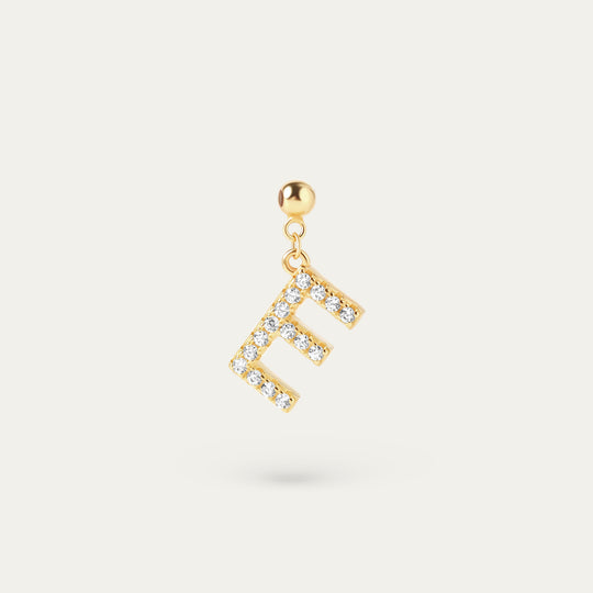 Onoma E CZ Charm (18K Gold Vermeil)