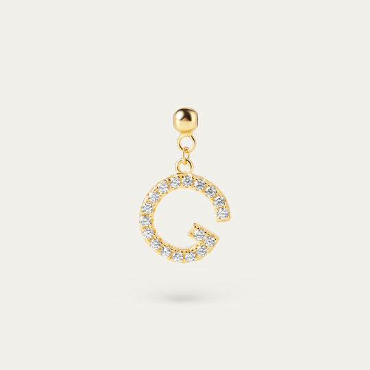 Onoma G CZ Charm (18K Gold Vermeil)