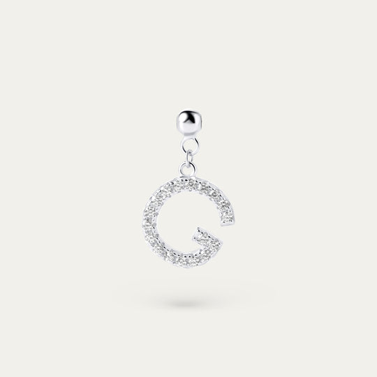 Onoma G CZ Charm (925 Sterling Silver)