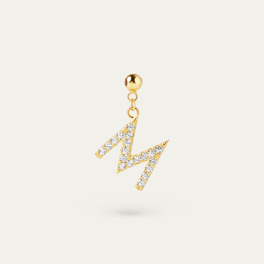 Onoma M CZ Charm (18K Gold Vermeil)
