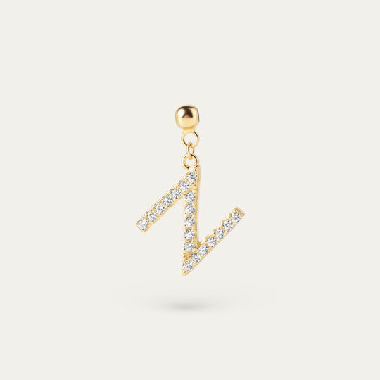 Onoma N CZ Charm (18K Gold Vermeil)