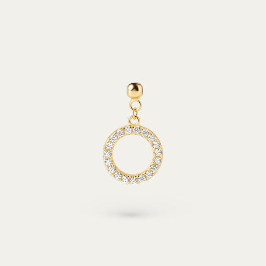 Onoma O CZ Charm (18K Gold Vermeil)