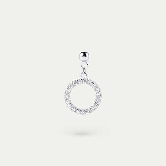 Onoma O CZ Charm (925 Sterling Silver)