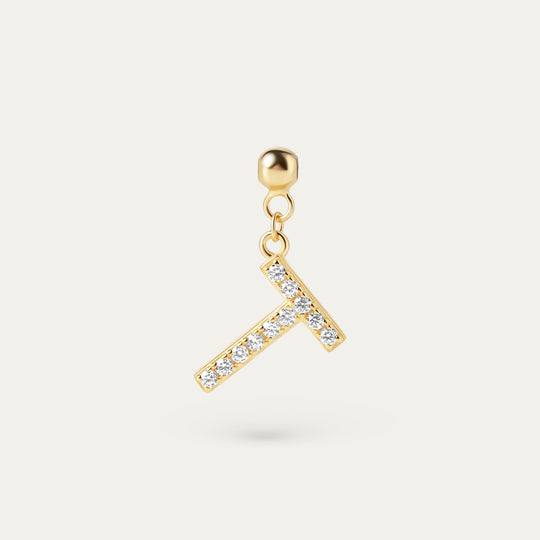 Onoma T CZ Charm (18K Gold Vermeil)