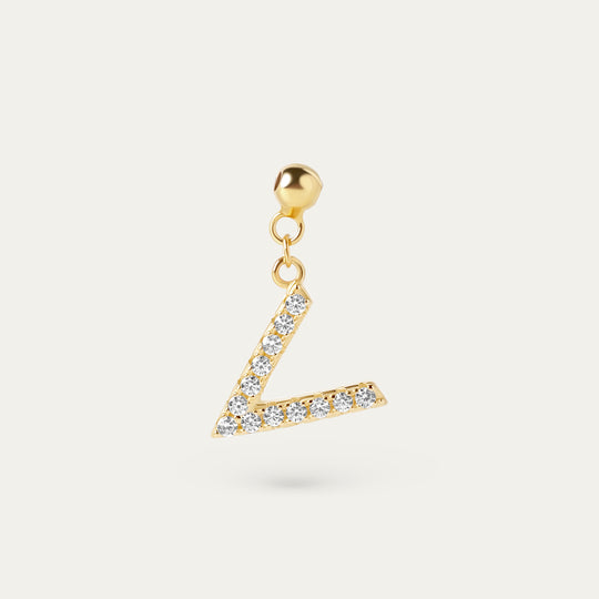 Onoma V CZ Charm (18K Gold Vermeil)
