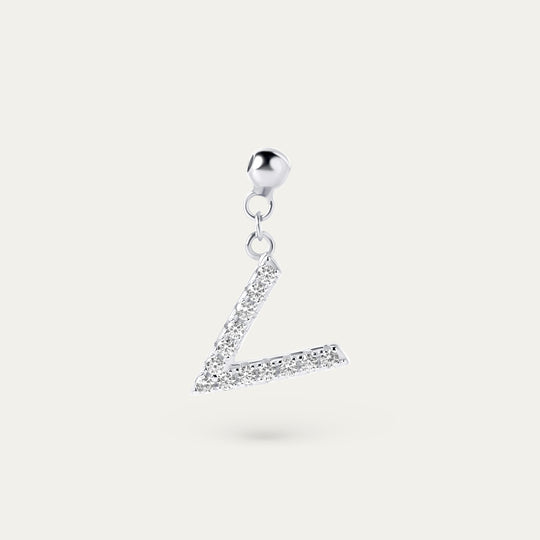 Onoma V CZ Charm (925 Sterling Silver)