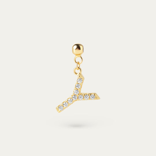 Onoma Y CZ Charm (18K Gold Vermeil)