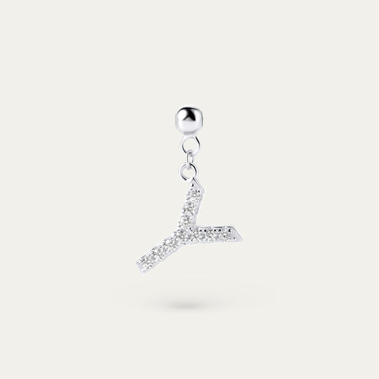 Onoma Y CZ Charm (925 Sterling Silver)