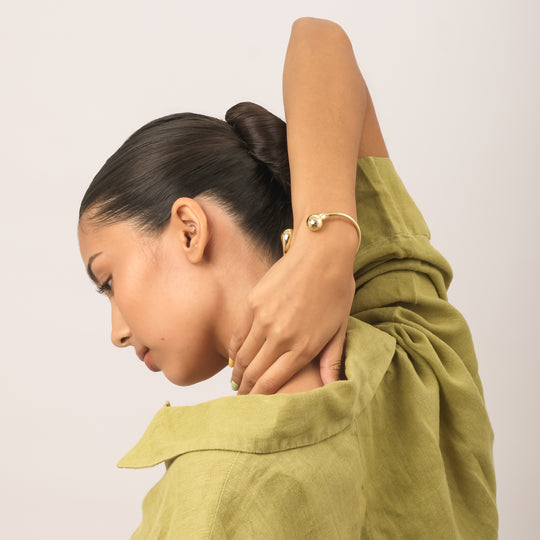 Orti Tiny Bangle (18K Gold Brass)