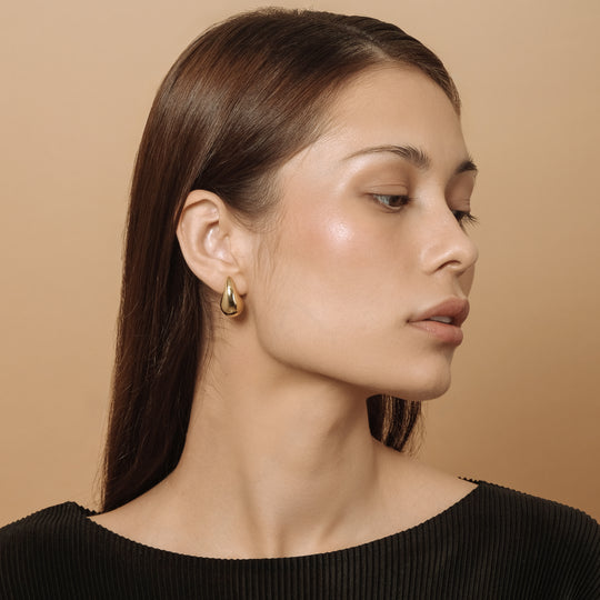 Orti Tiny Earrings (18K Gold Brass)