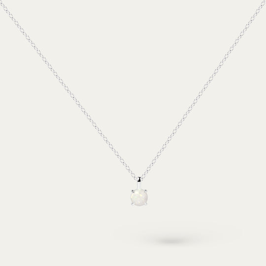 Owa Opal Necklace (925 Sterling Silver)