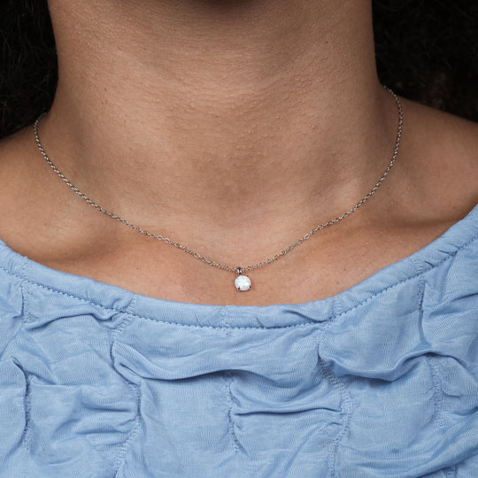 Owa Opal Necklace (925 Sterling Silver)