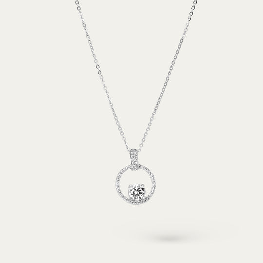 Pan 1.0ct Moissanite Necklace (925 Sterling Silver)