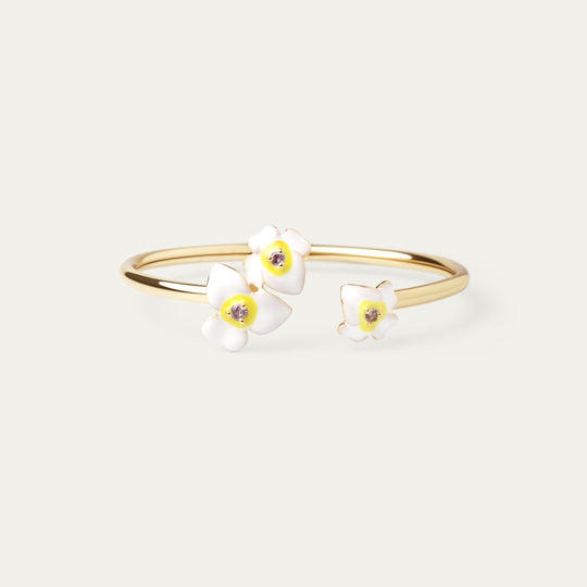 Pans Enamel Bangle (18K Gold Brass)