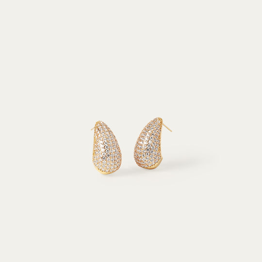 Pavi CZ Studs (18K Gold Brass)