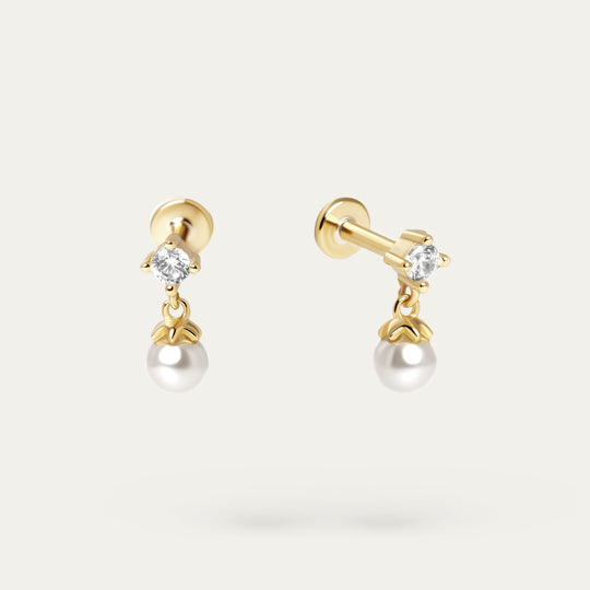 Pelina CZ Studs (18K Gold Vermeil)