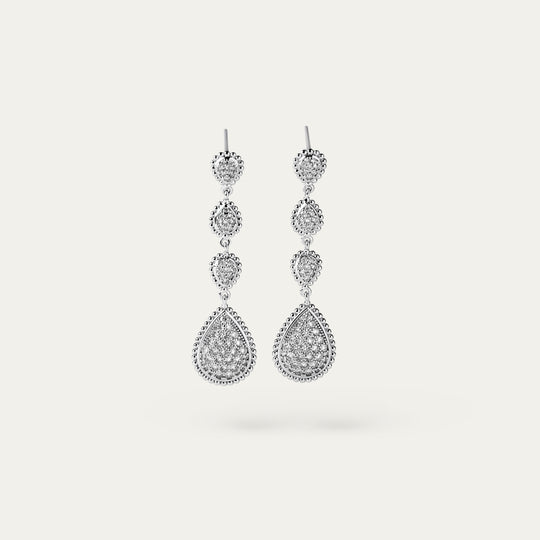 Peri CZ Earrings (Silver Brass)