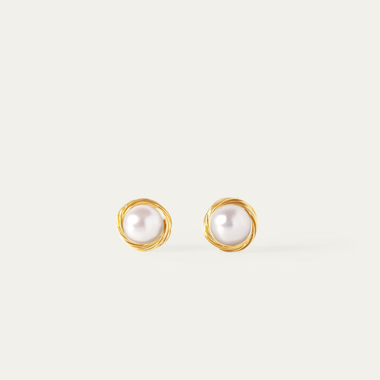 Perl Pearl Studs (18K Gold Brass)