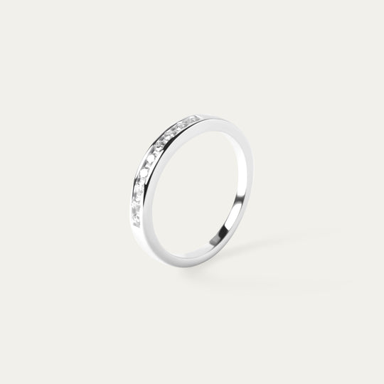 Peta 0.25ct Moissanite Ring (925 Sterling Silver, Size 11)