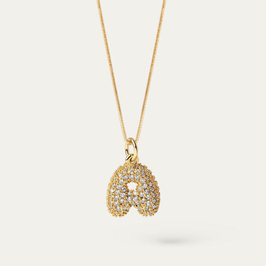 Plu CZ Charm (18K Gold Brass, A)