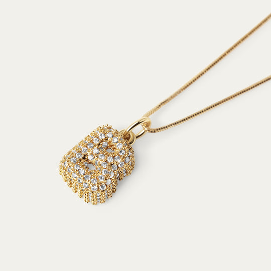 Plu CZ Charm (18K Gold Brass, B)