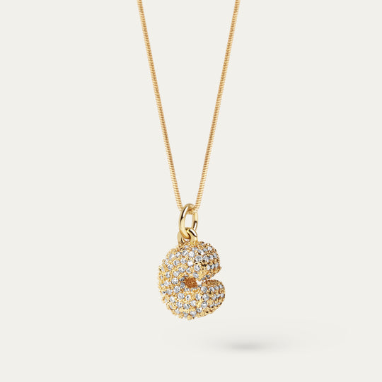 Plu CZ Charm (18K Gold Brass, C)