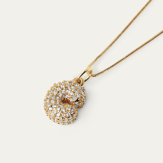 Plu CZ Charm (18K Gold Brass, C)