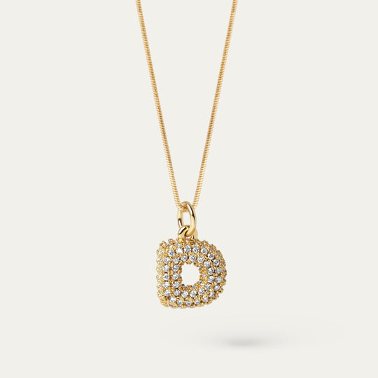 Plu CZ Charm (18K Gold Brass, D)