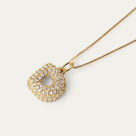 Plu CZ Charm (18K Gold Brass, D)