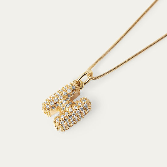 Plu CZ Charm (18K Gold Brass, H)