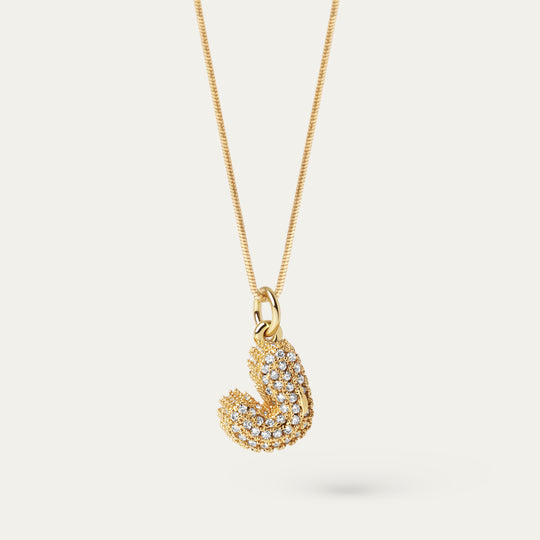 Plu CZ Charm (18K Gold Brass, J)