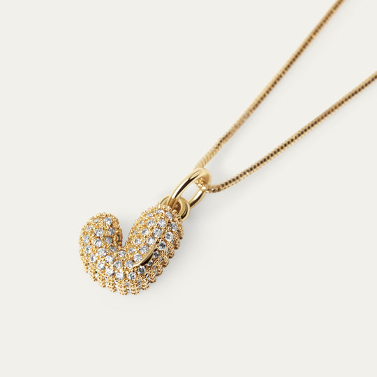 Plu CZ Charm (18K Gold Brass, J)