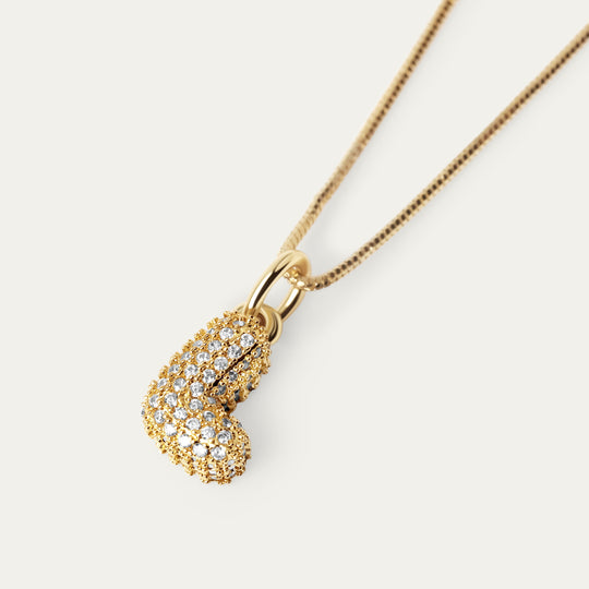 Plu CZ Charm (18K Gold Brass, L)