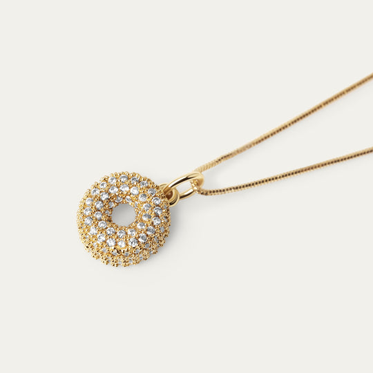 Plu CZ Charm (18K Gold Brass, O)