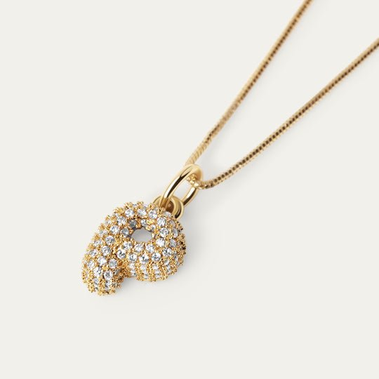 Plu CZ Charm (18K Gold Brass, P)