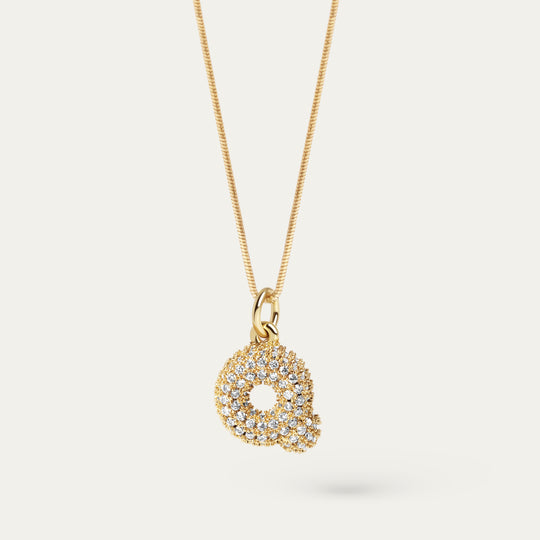 Plu CZ Charm (18K Gold Brass, Q)