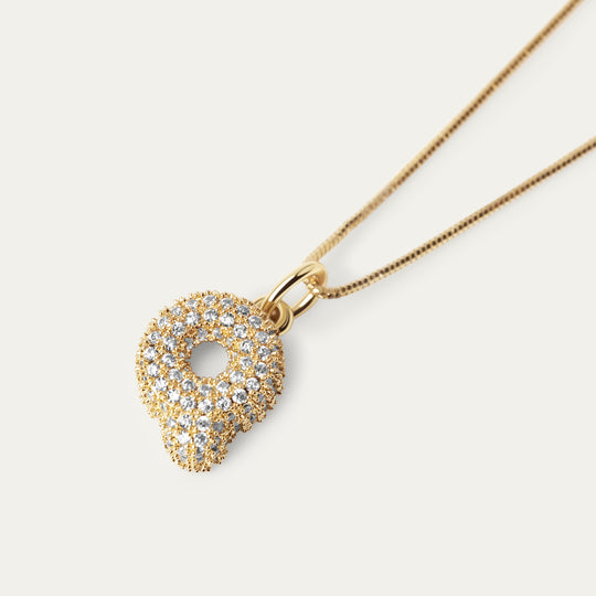 Plu CZ Charm (18K Gold Brass, Q)