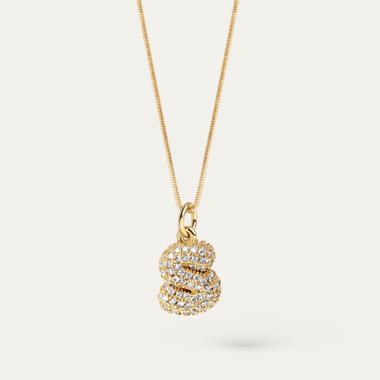 Plu CZ Charm (18K Gold Brass, S)