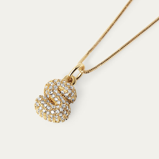 Plu CZ Charm (18K Gold Brass, S)