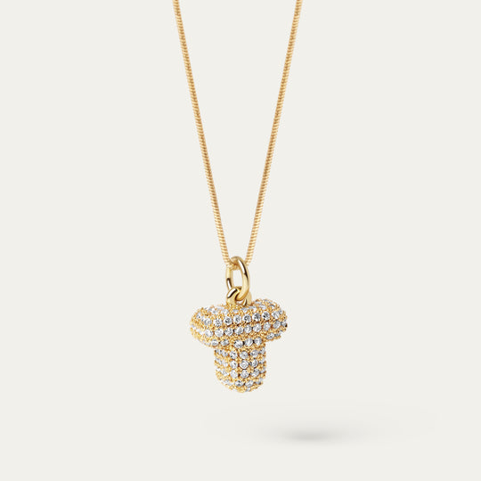 Plu CZ Charm (18K Gold Brass, T)