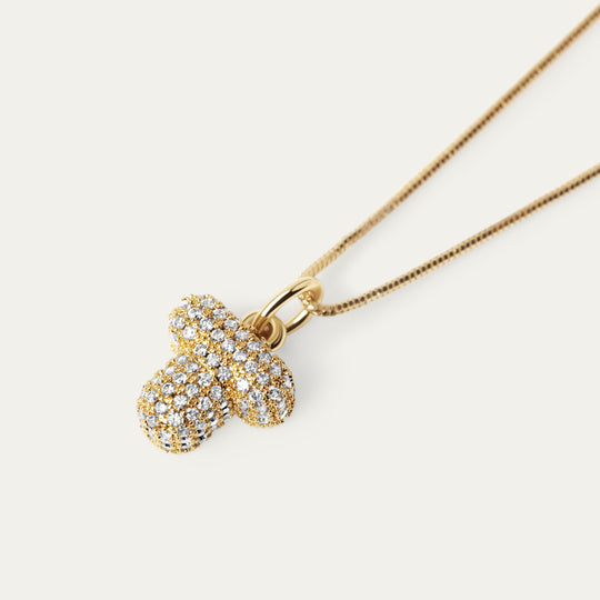 Plu CZ Charm (18K Gold Brass, T)