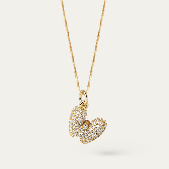 Plu CZ Charm (18K Gold Brass, W)