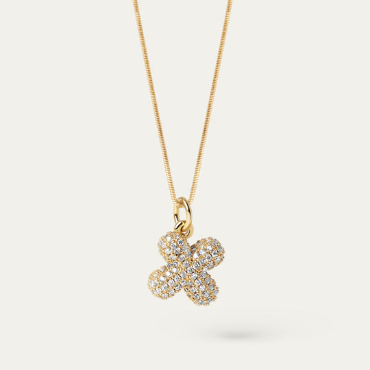 Plu CZ Charm (18K Gold Brass, X)